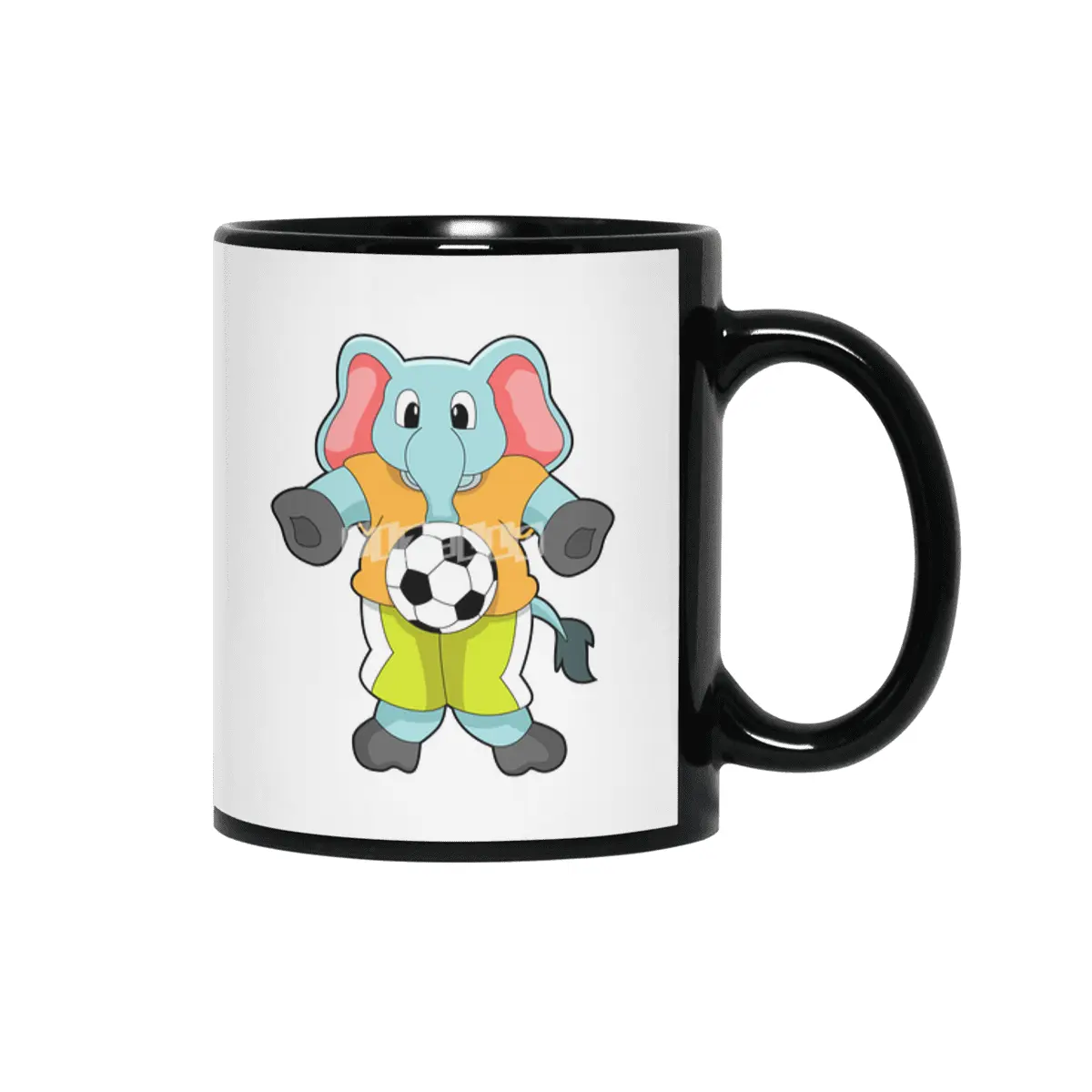Elephant at Soccer Sports Siyah Kupa