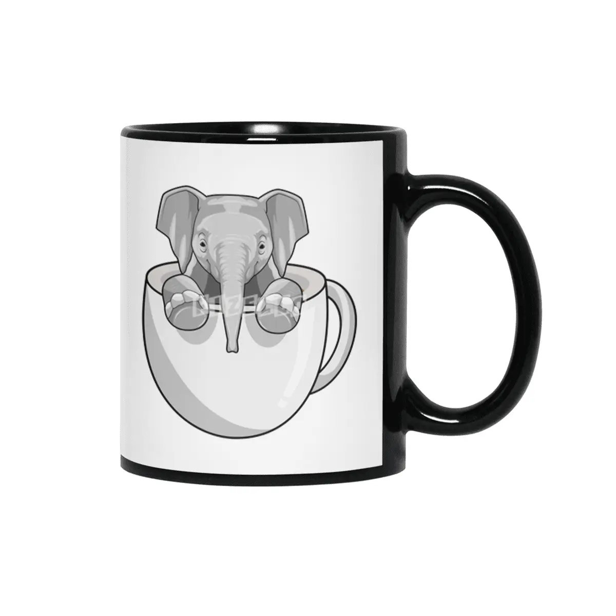 Elephant with Cup Siyah Kupa