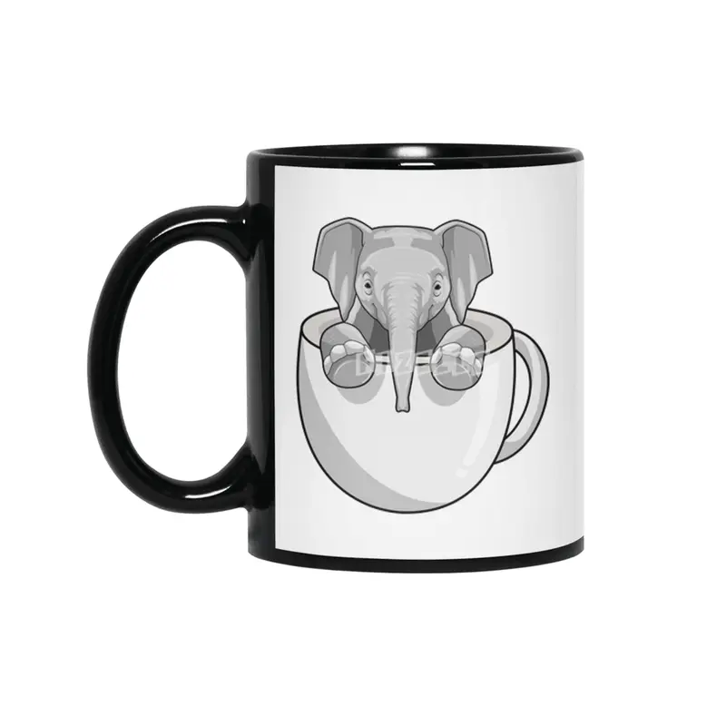 Elephant with Cup Siyah Kupa