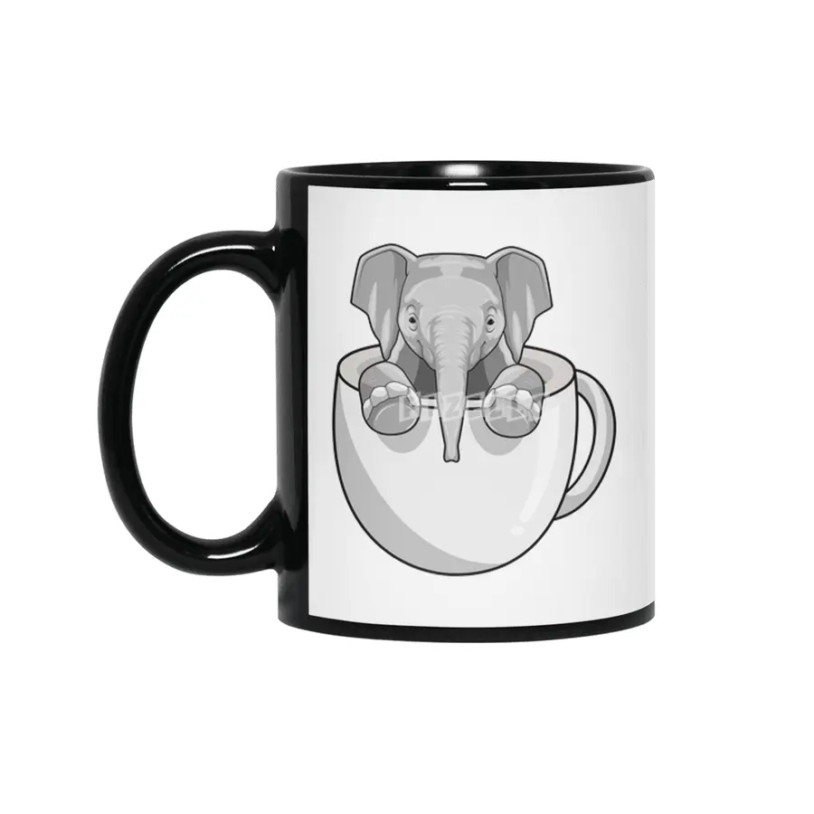Elephant with Cup Siyah Kupa