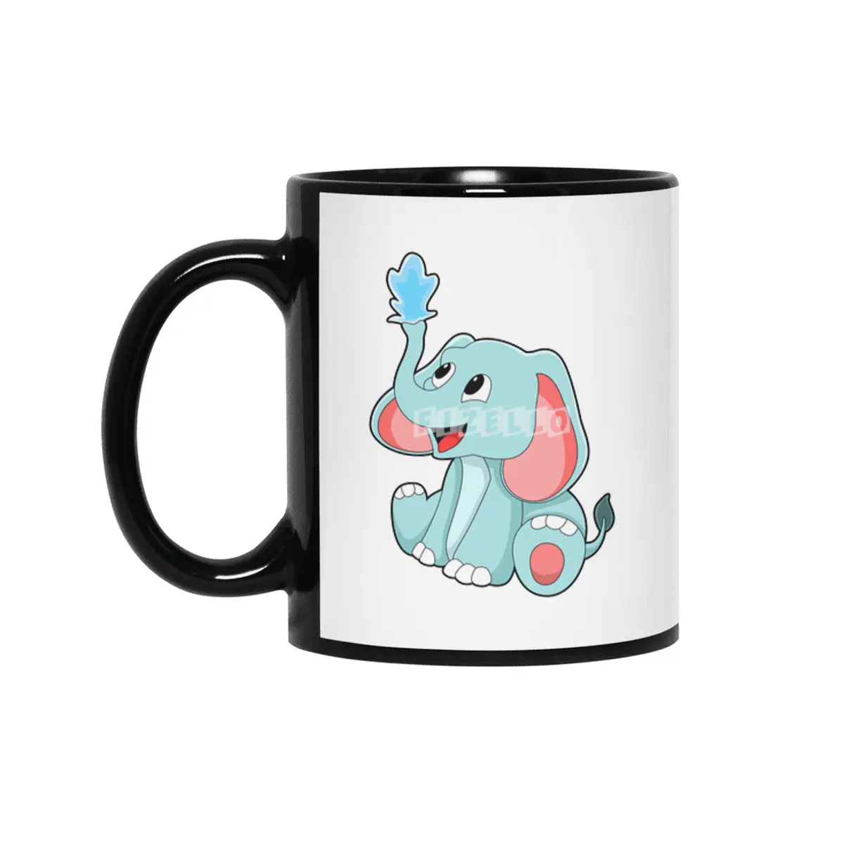 Elephant with Water Siyah Kupa