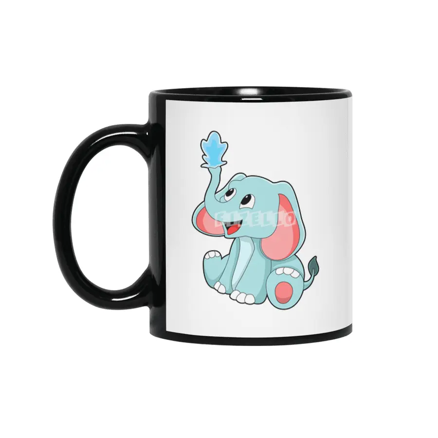 Elephant with Water Siyah Kupa