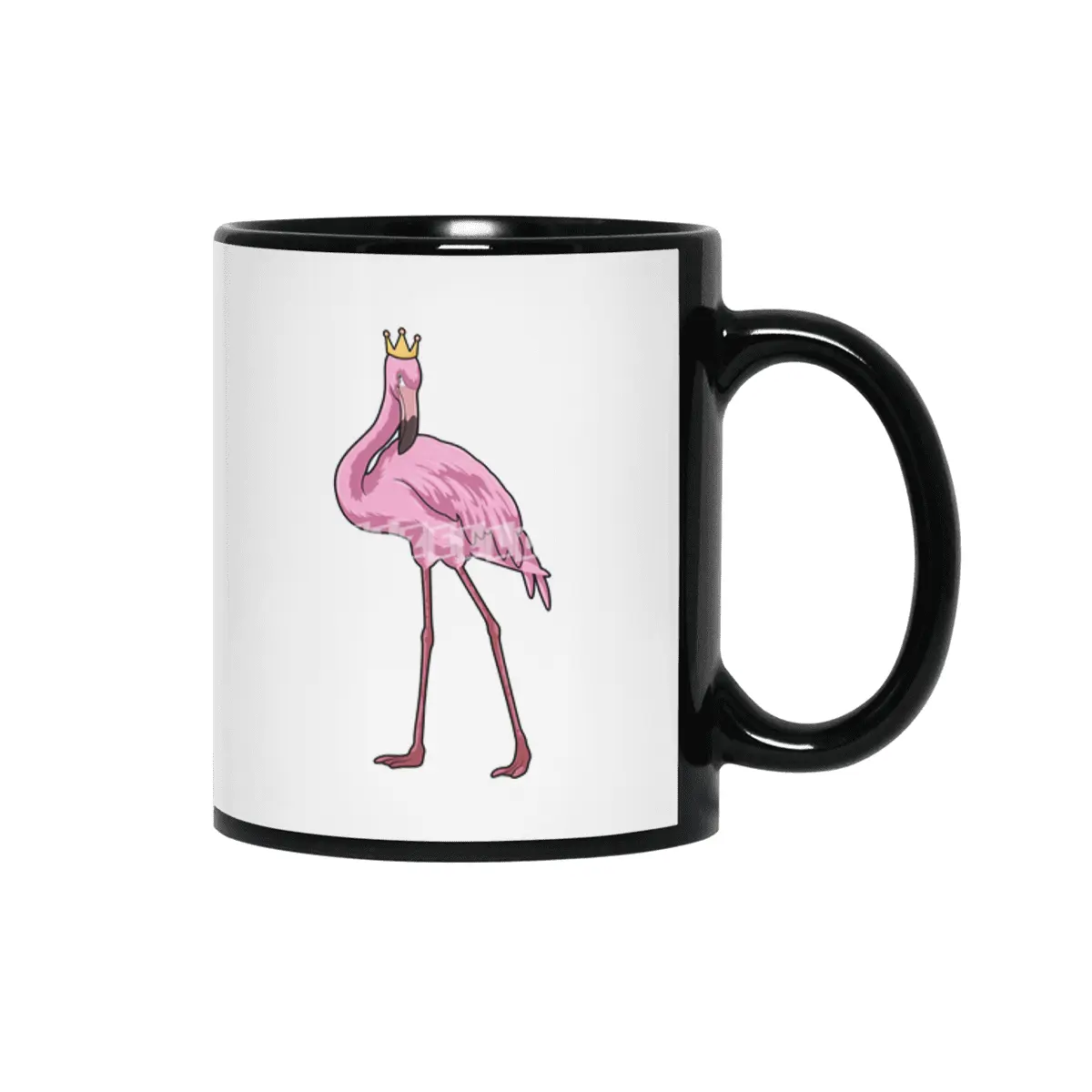 Flamingo with Crown Siyah Kupa