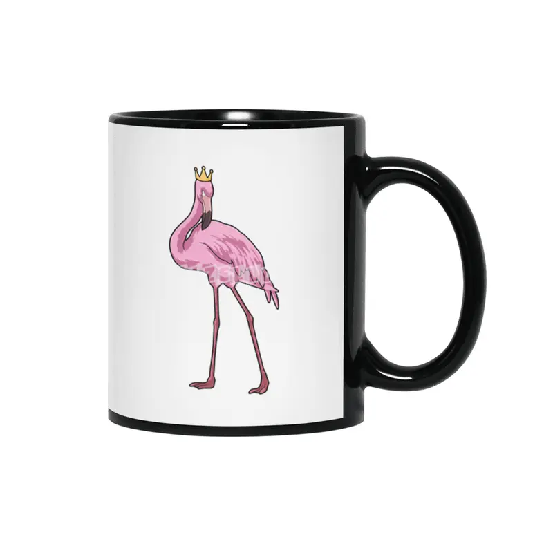 Flamingo with Crown Siyah Kupa