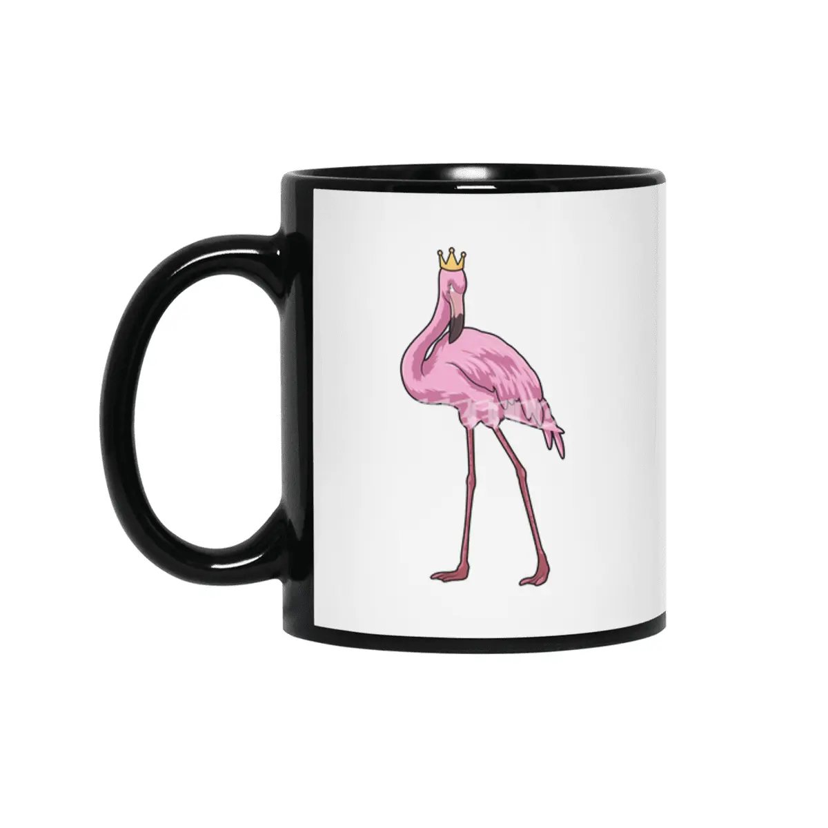 Flamingo with Crown Siyah Kupa