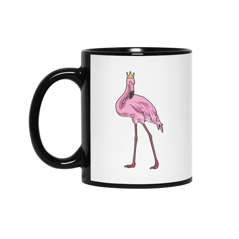 Flamingo with Crown Siyah Kupa