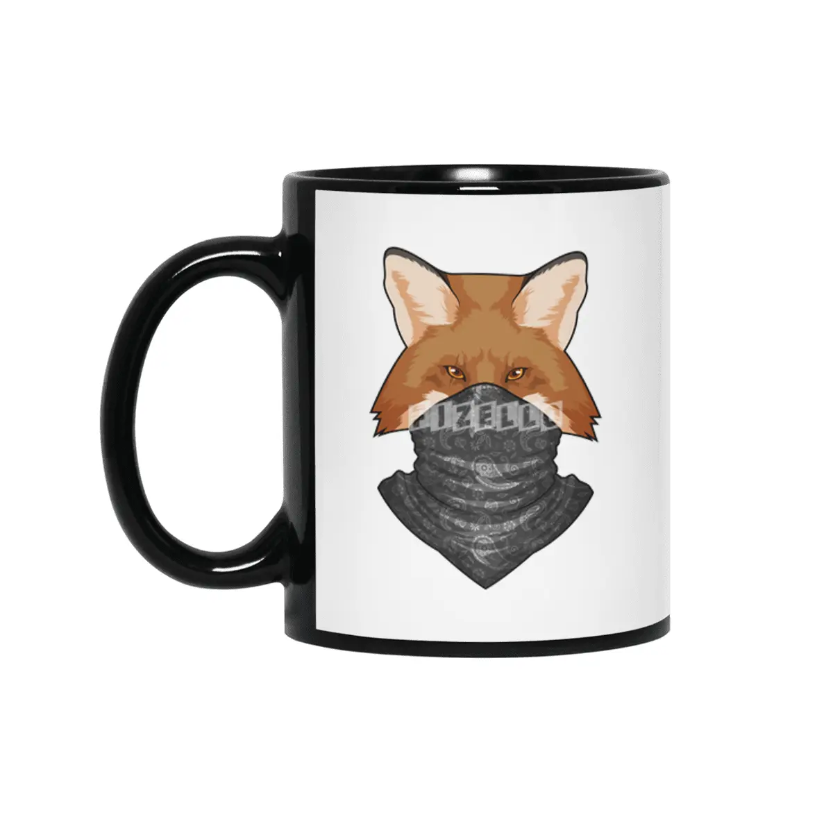 Fox as Bandit with Kerchief Siyah Kupa
