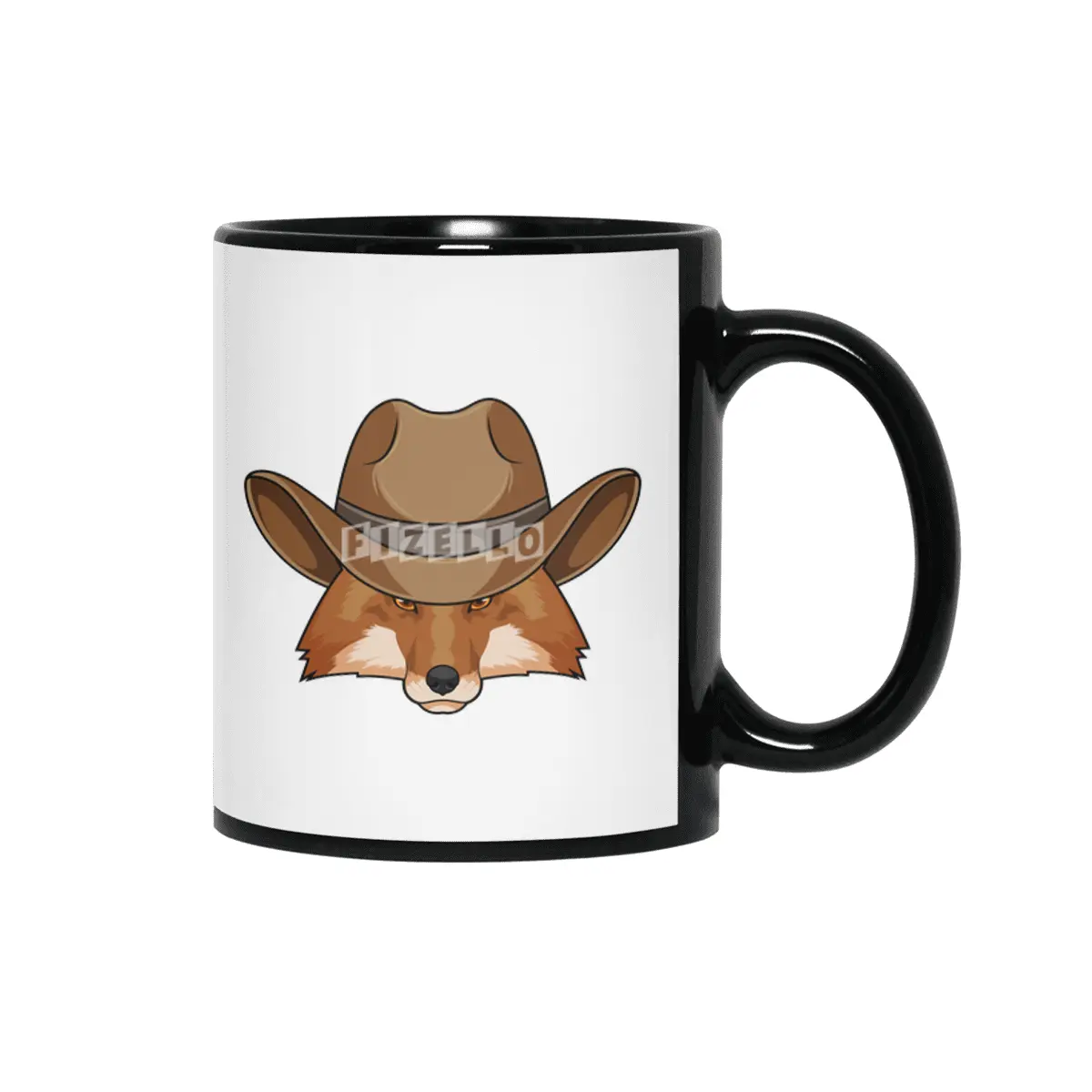 Fox as Cowboy with Hat Siyah Kupa