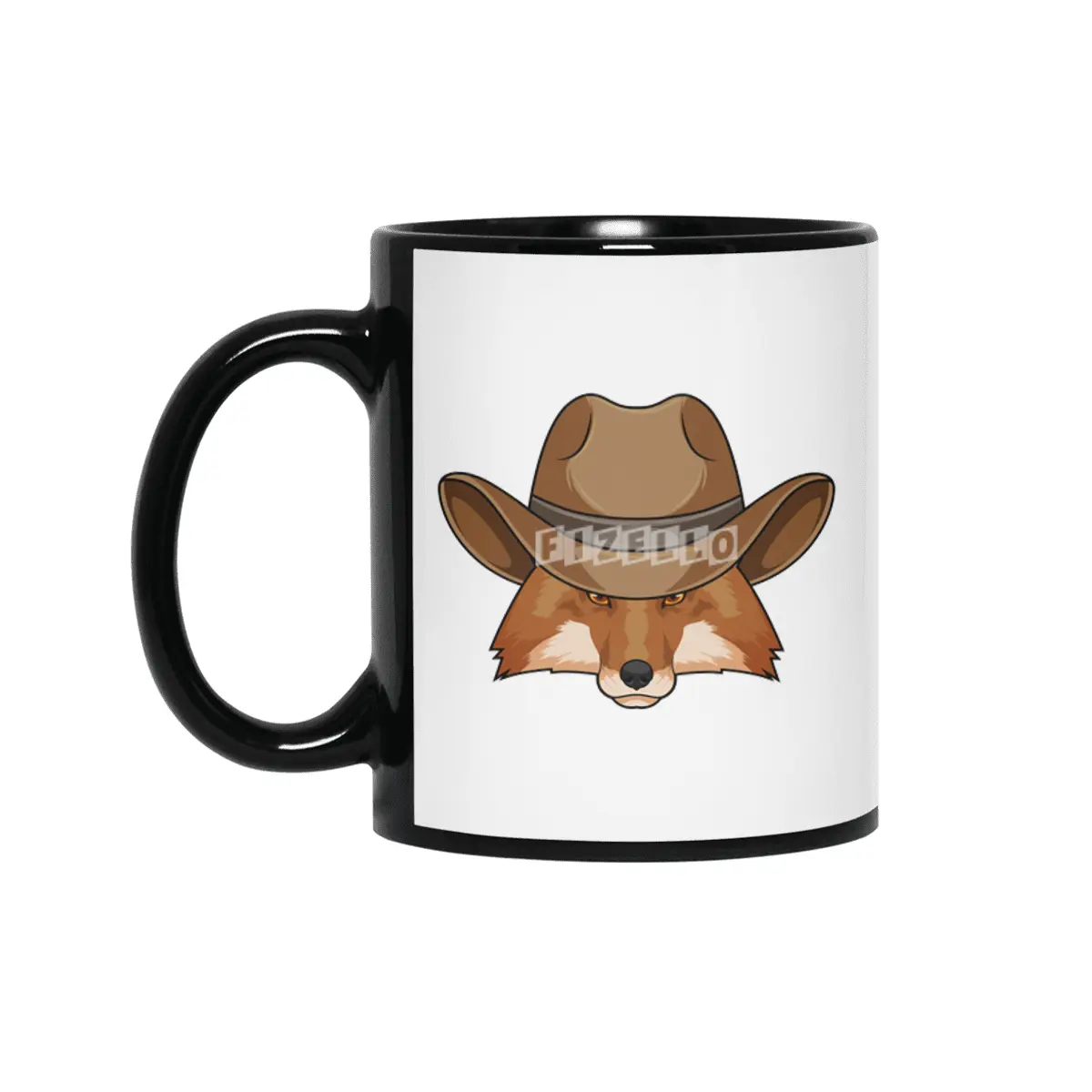 Fox as Cowboy with Hat Siyah Kupa