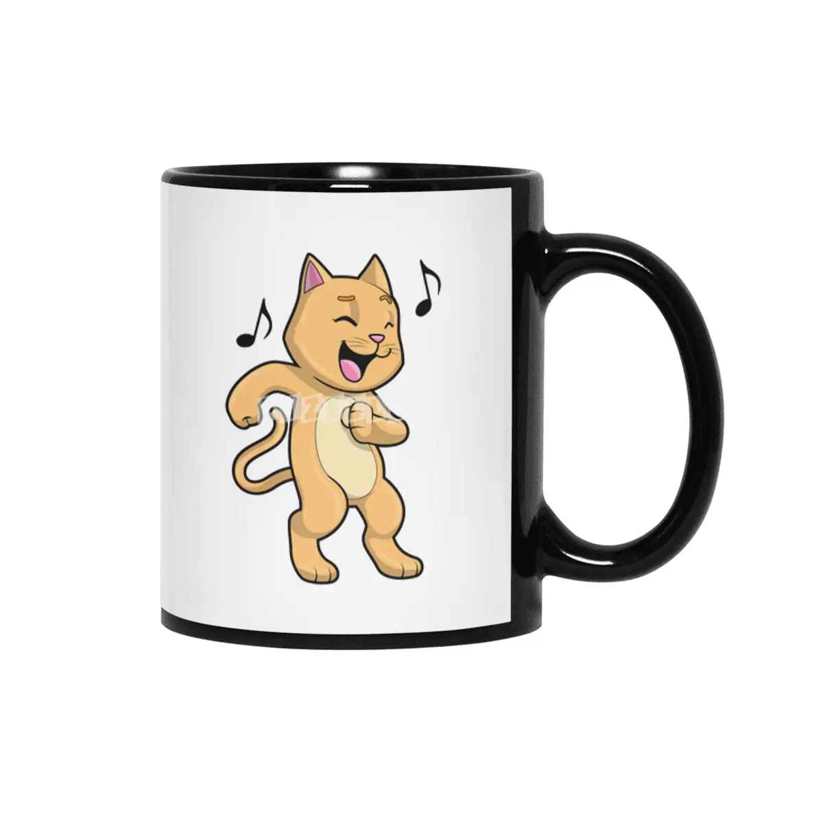 Cat Music Dance Siyah Kupa