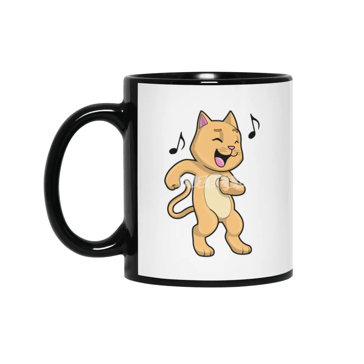Cat Music Dance Siyah Kupa