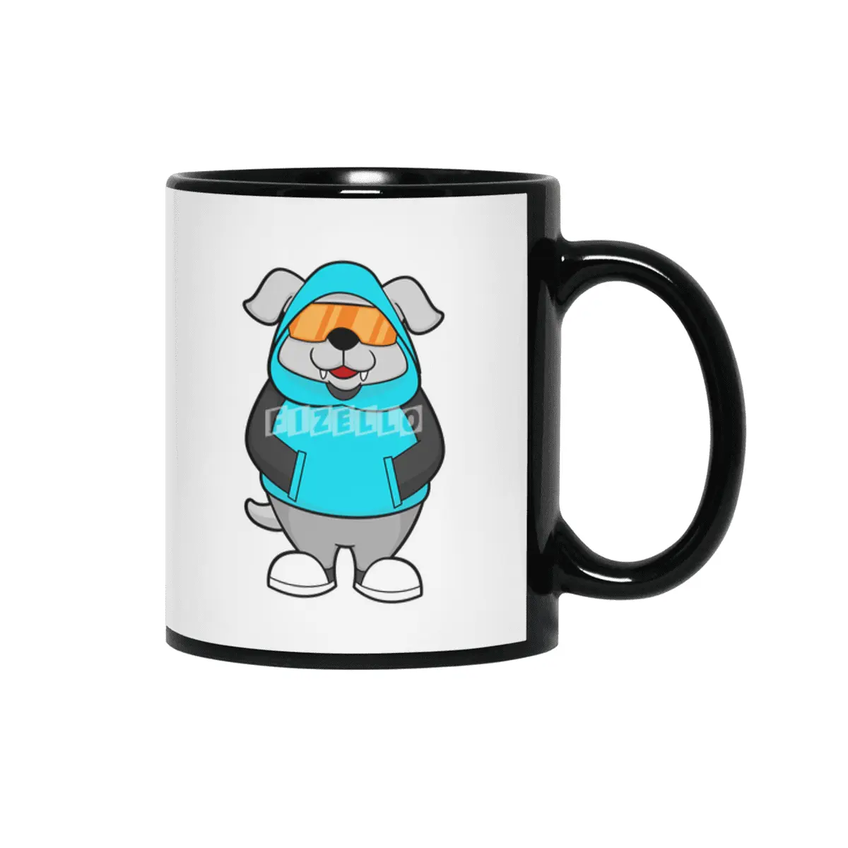Dog with Sunglasses Siyah Kupa