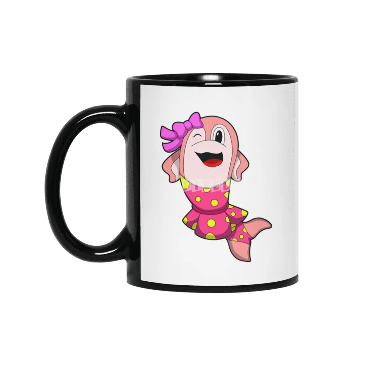 Dolphin at Ballet with Skirt & Bow Siyah Kupa