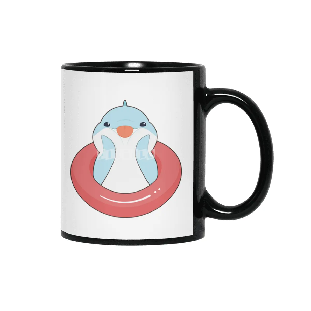 Dolphin with Swim ring Siyah Kupa