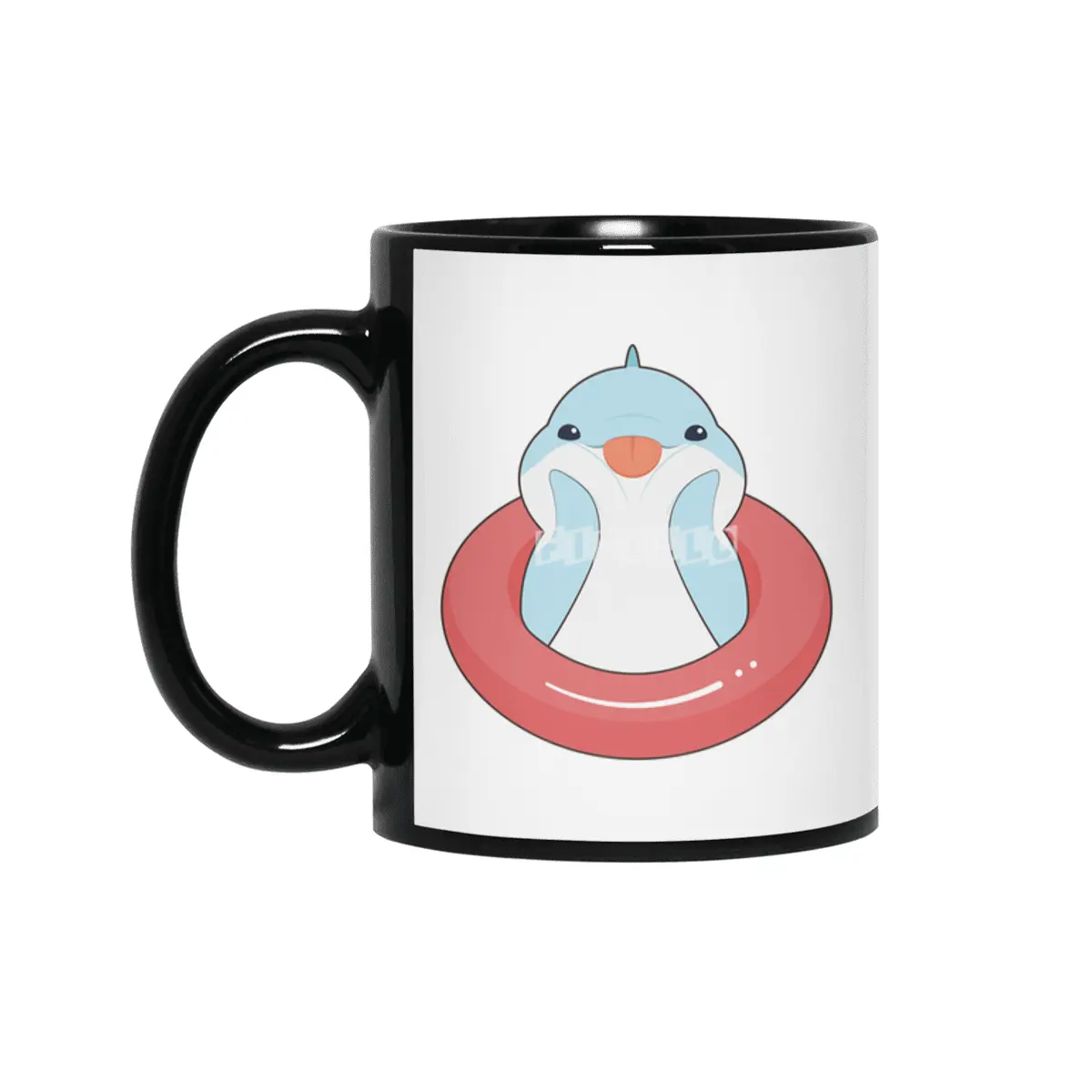 Dolphin with Swim ring Siyah Kupa