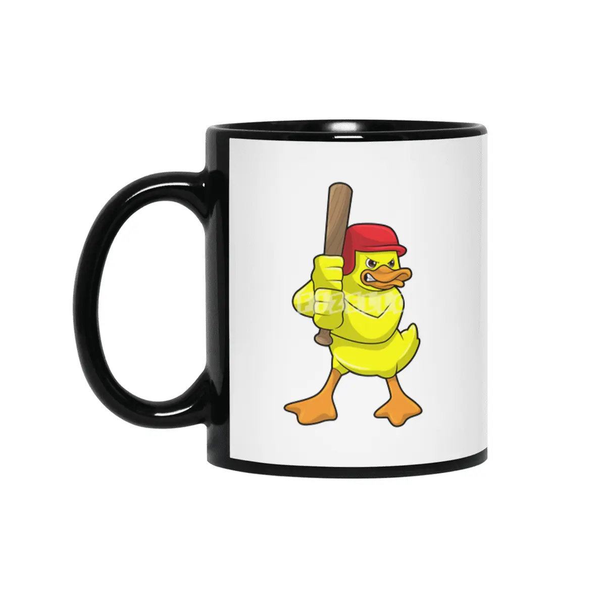 Duck at Baseball with Baseball bat & Cap Siyah Kupa
