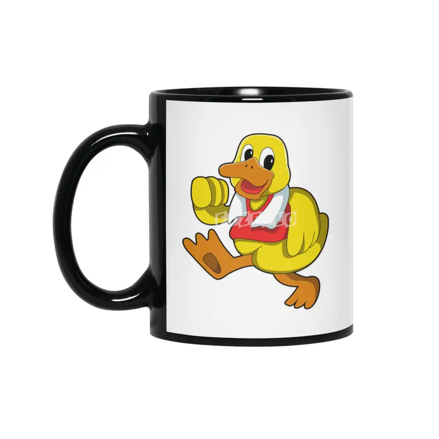 Duck at Running Siyah Kupa