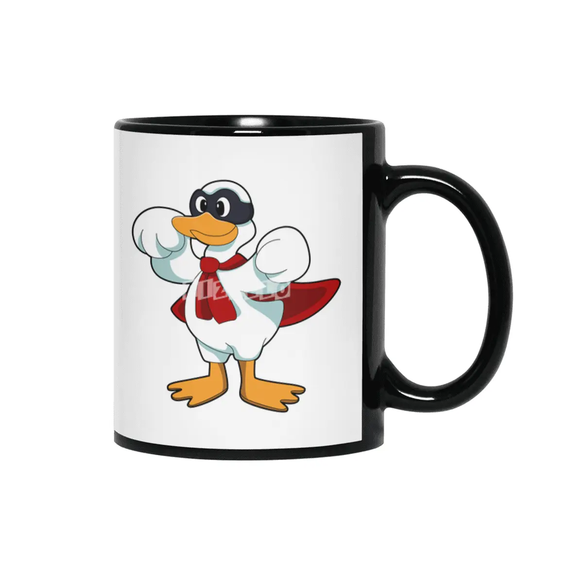 Duck with Cape & Mask Siyah Kupa