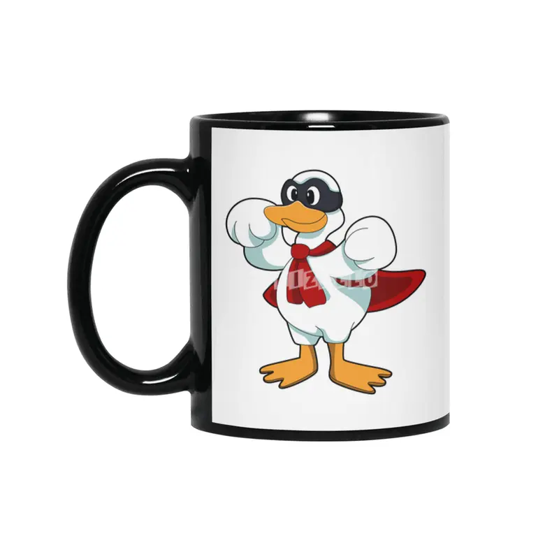Duck with Cape & Mask Siyah Kupa