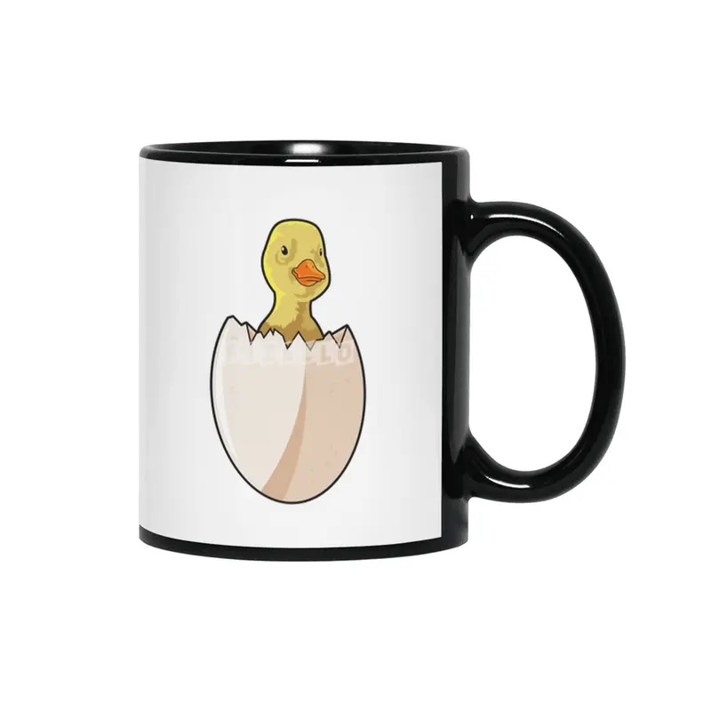 Duck with Egg shell Siyah Kupa