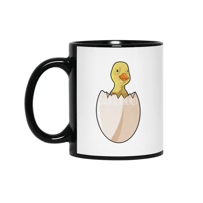 Duck with Egg shell Siyah Kupa