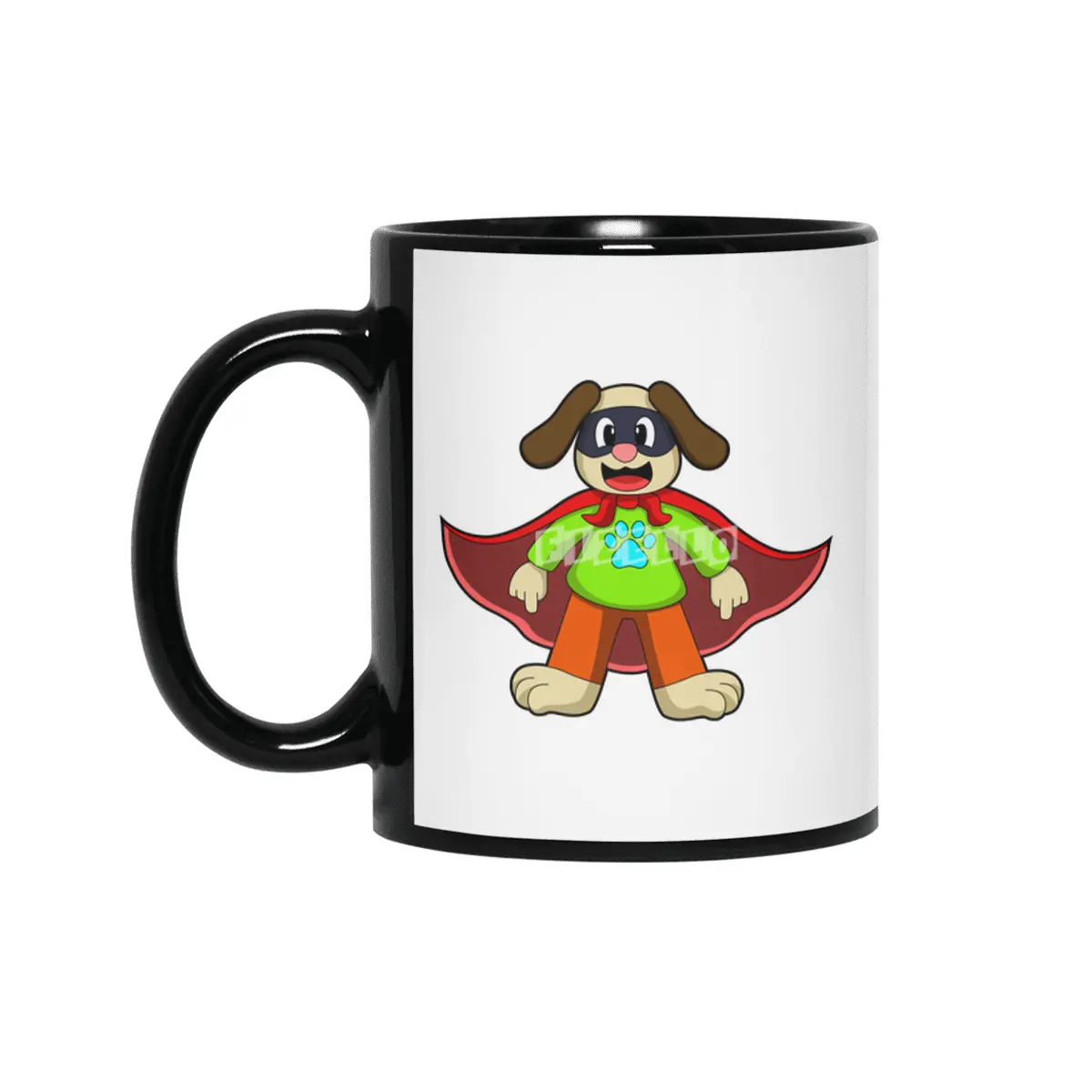 Dog as Hero with Mask Siyah Kupa
