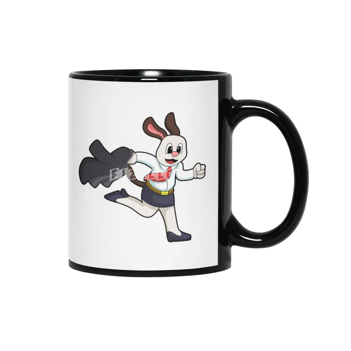 Dog as Secretary with Skirt Siyah Kupa