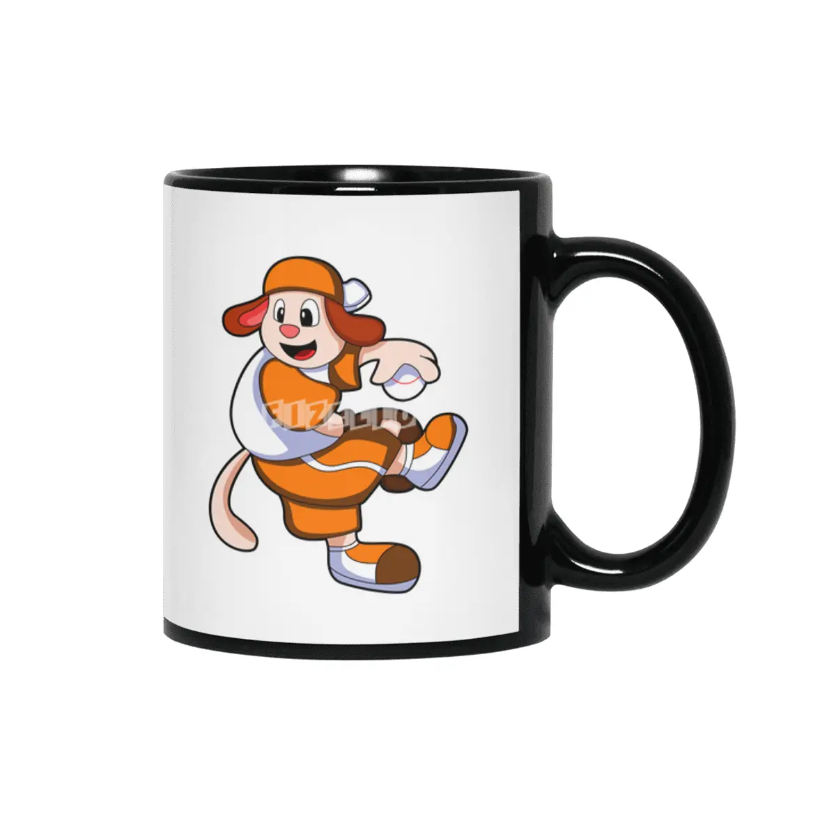 Dog at Baseball Sports & Cap Siyah Kupa