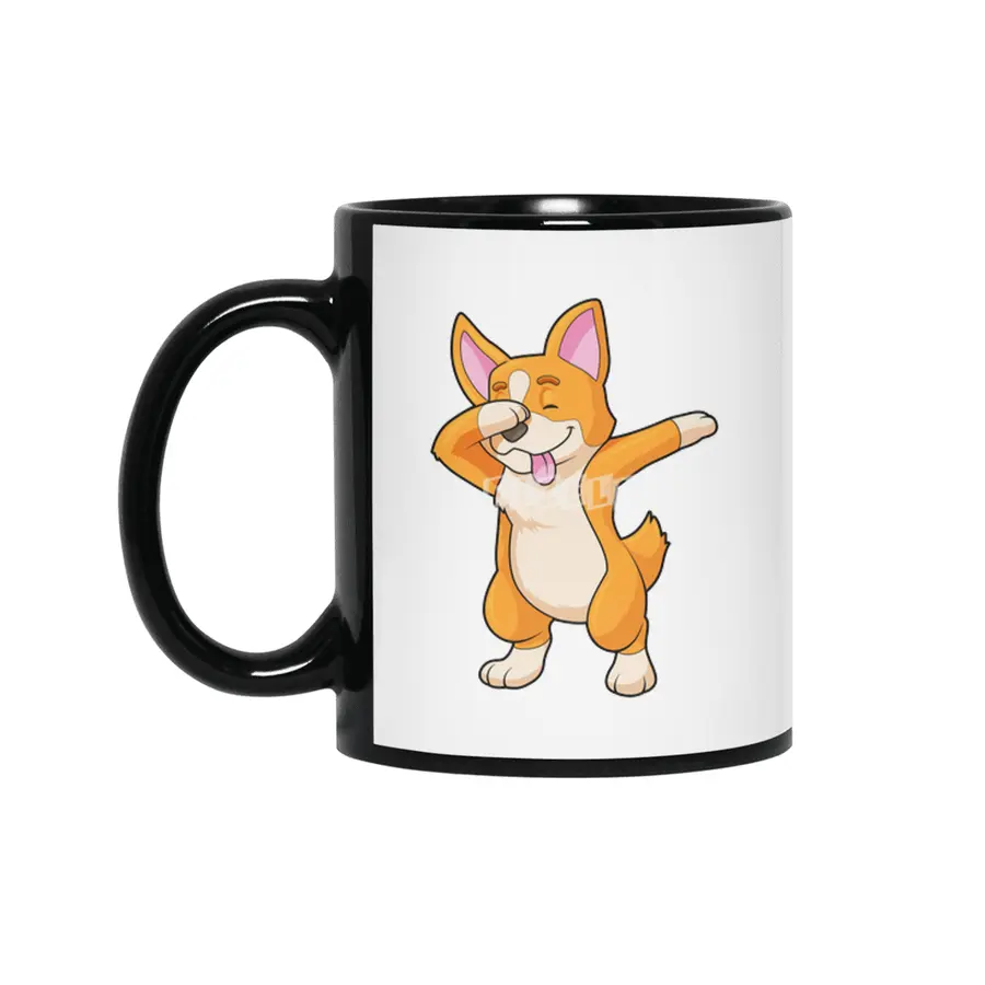 Welsh Corgi at Hip Hop Dance Dab Siyah Kupa