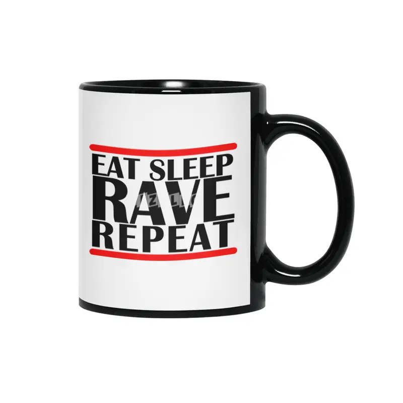 eat sleep Siyah Kupa