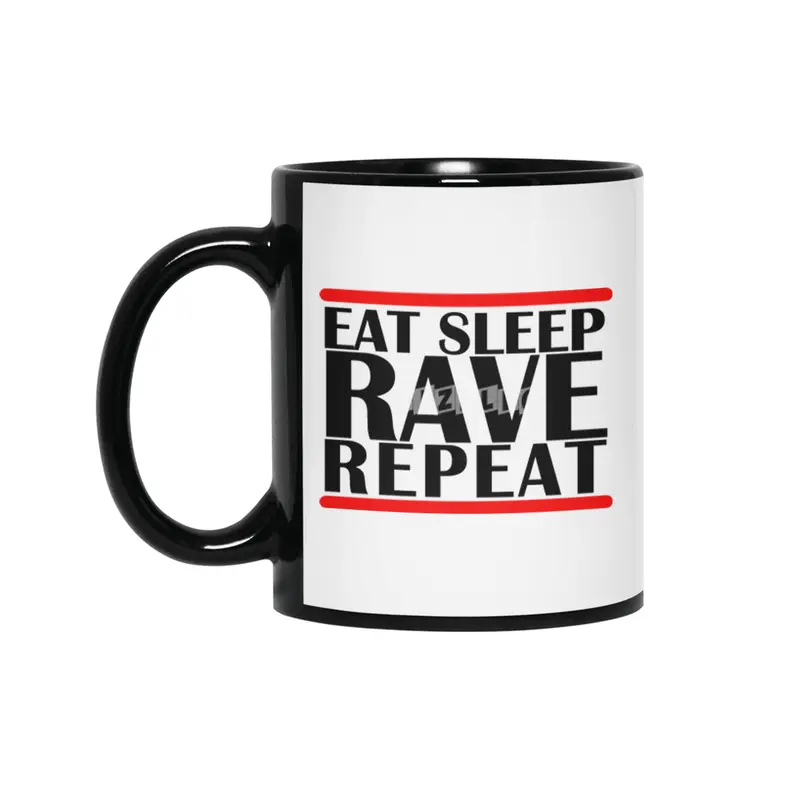 eat sleep Siyah Kupa