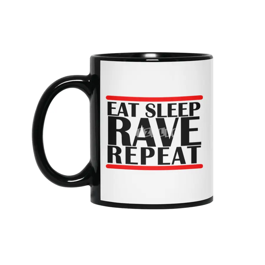 eat sleep Siyah Kupa