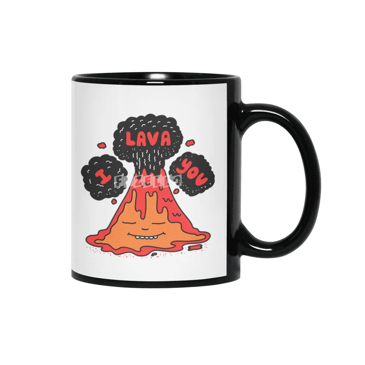 I Lava You Siyah Kupa