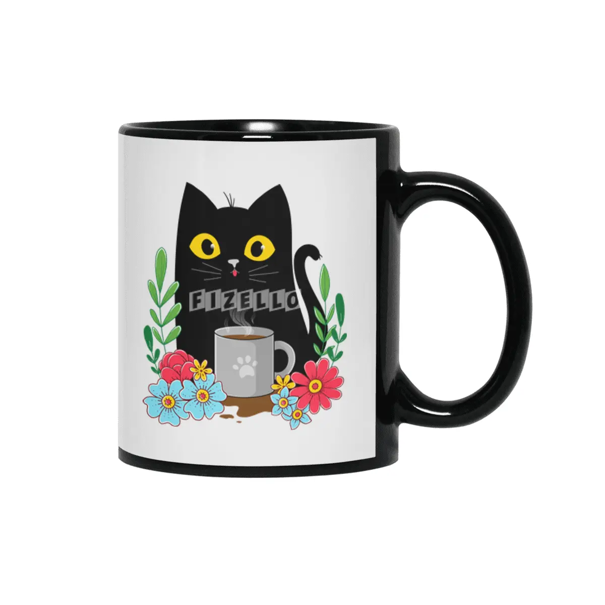 Coffee Cat Siyah Kupa