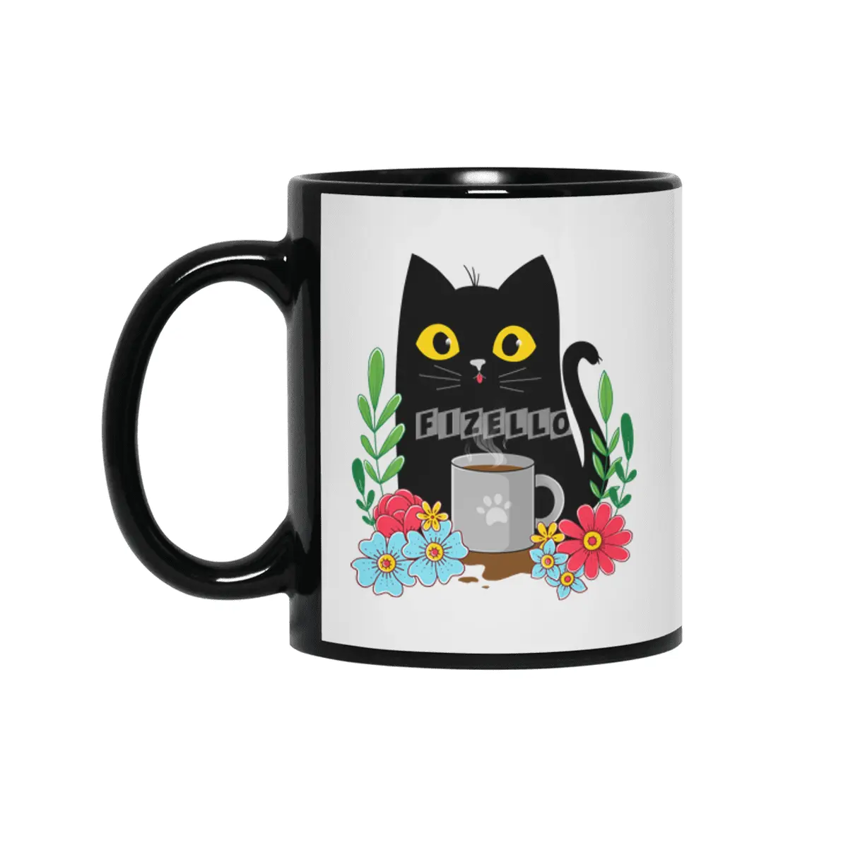 Coffee Cat Siyah Kupa
