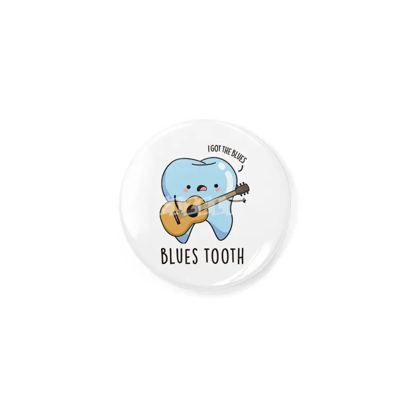 Blues Tooth Cute Music Tooth Pun Açacak
