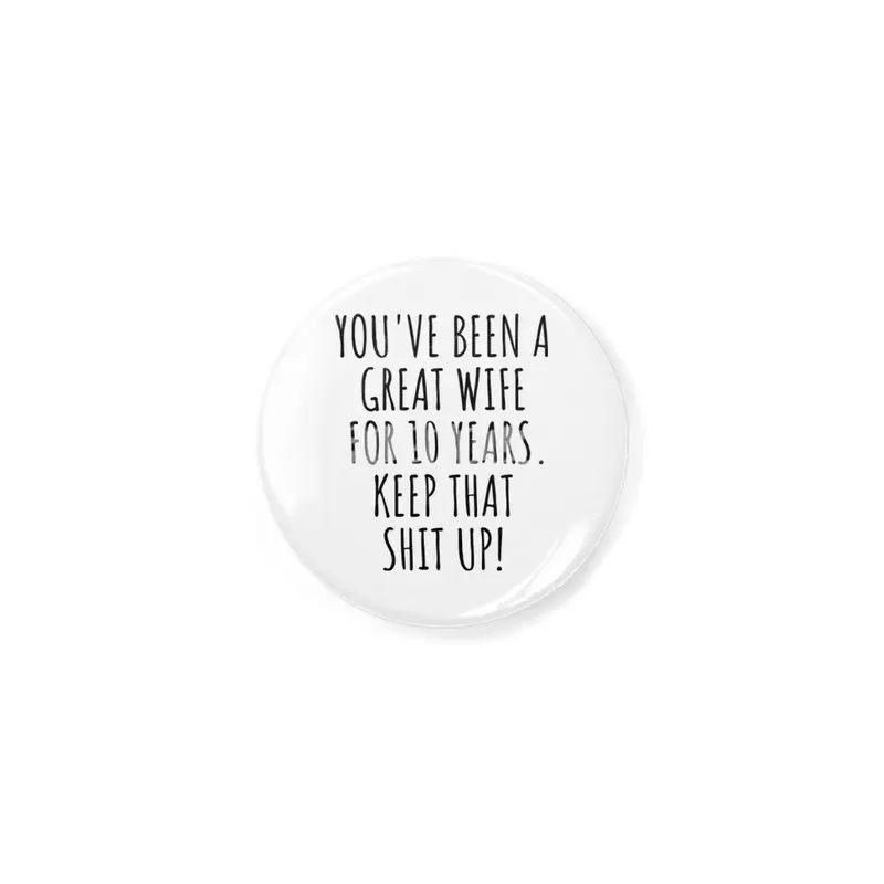 10 Years Anniversary Wife Funny Gift for 10th Wedding Relationship Couple Marriage Açacak