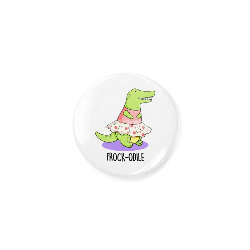 'Frock-odile Cute Crocodile Pun Açacak