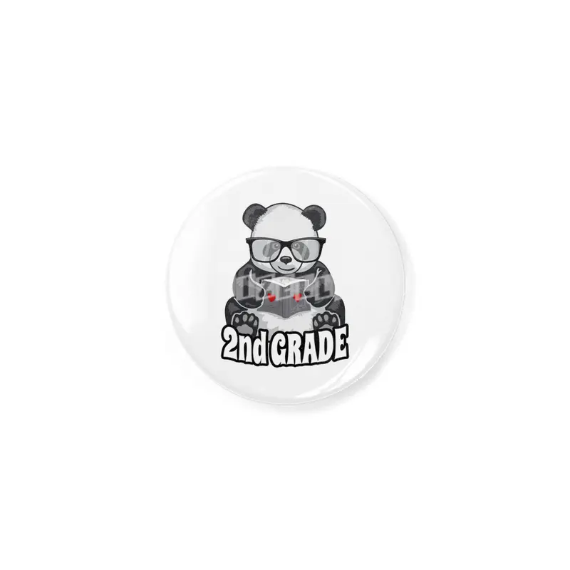 2nd Grade Back To School Panda Book Reader Teacher Heart Açacak