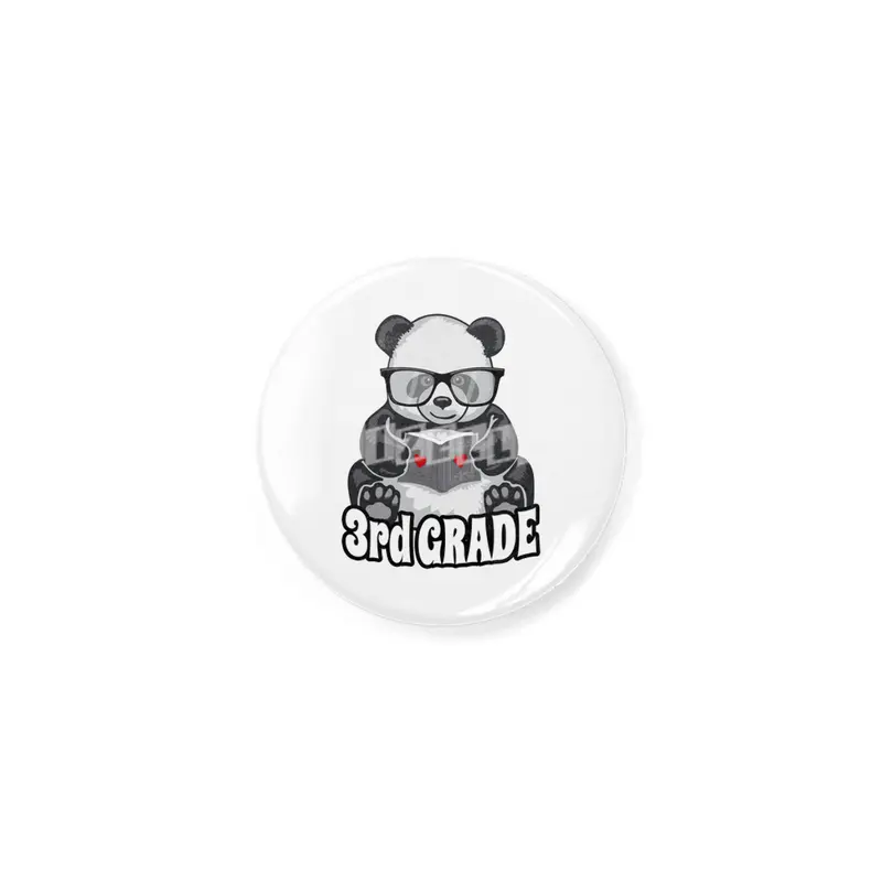 3rd Grade Back To School Panda Book Reader Teacher Heart Açacak