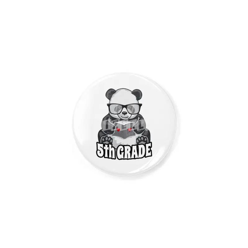 5th Grade Back To School Panda Book Reader Teacher Heart Açacak