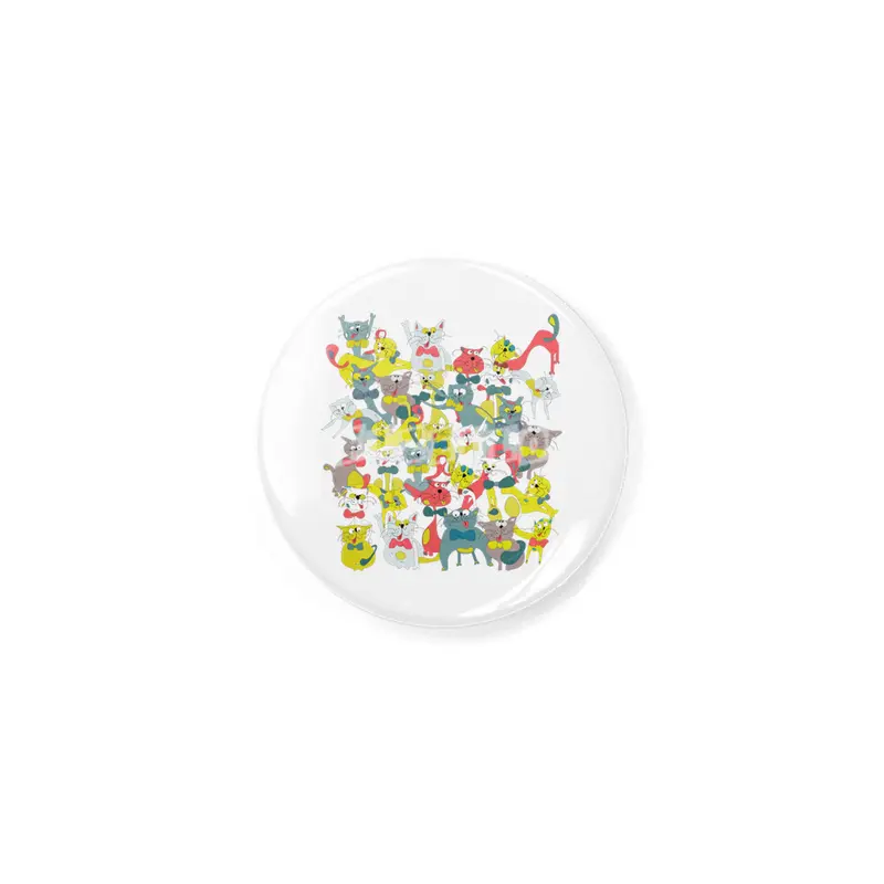 Funny doodle colorful cats.Seamless pattern with funny hand drawn cats Açacak