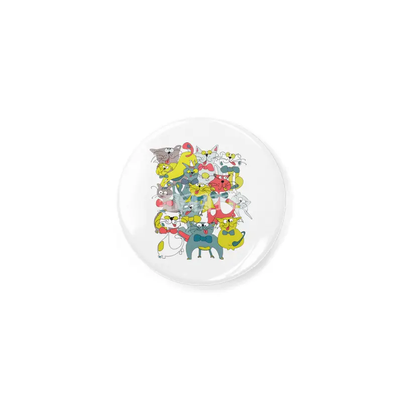 Funny doodle colorful cats.Seamless pattern with funny hand drawn cats Açacak