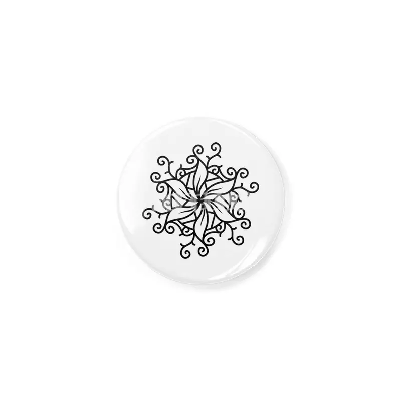 Black and white mandala vector isolated on white. Vector hand drawn circular decorative element. Açacak