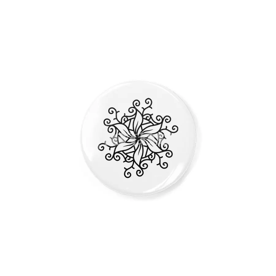 Black and white mandala vector isolated on white. Vector hand drawn circular decorative element. Açacak