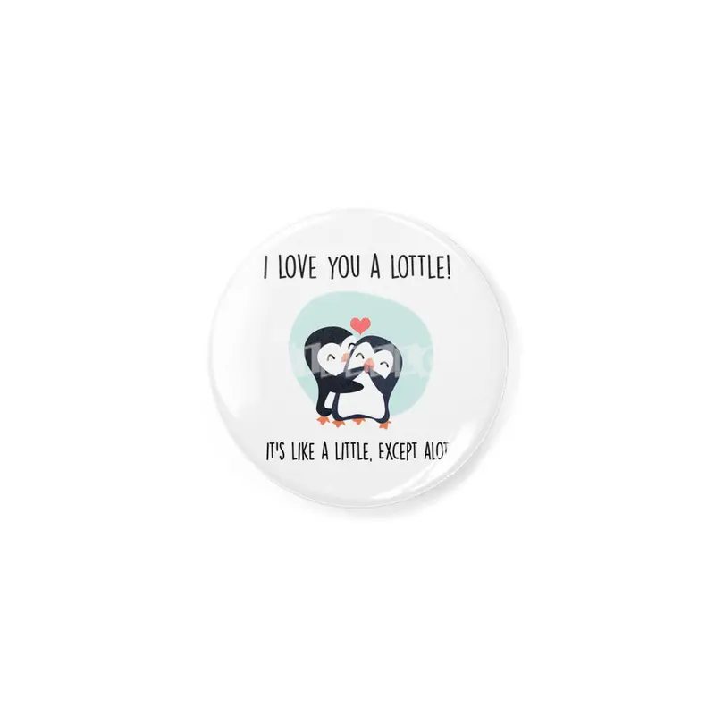 Cute Penguin Couple | I love you a lottle. It's like a little, except a lot Açacak