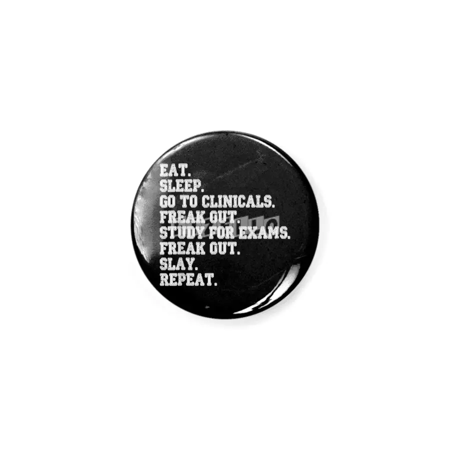 Funny Nurse Gift Eat Sleep Clinicals Freak Out Slay RN LPN T-Shirt Açacak