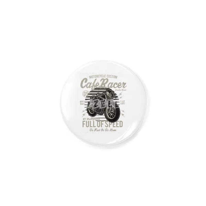 Biker Cafe Racer Full Of Speed Motorcycle Custom Work Hard - Race Hard Açacak