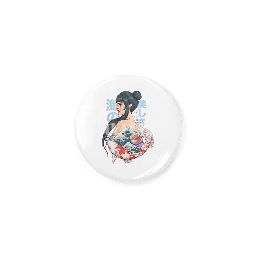 geisha, koi in  great wave of kanagawa Açacak