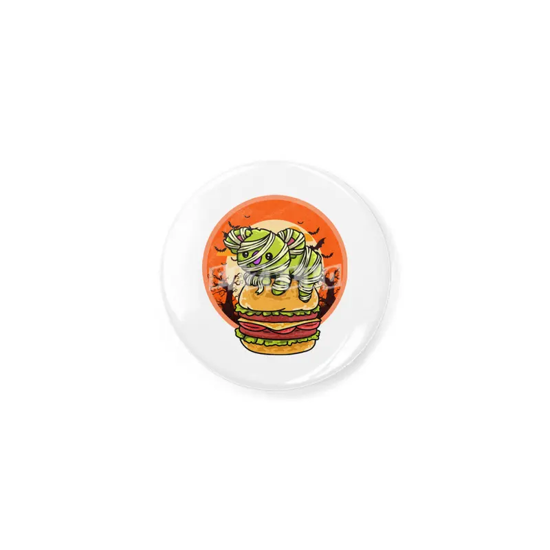 Cute Spooky Halloween Mummy T-Rex with Burger Açacak